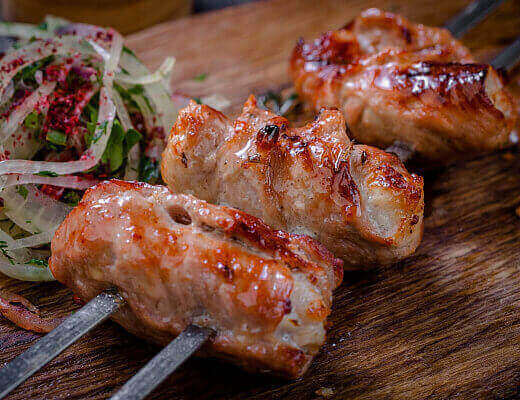 Шашлык из свиной шейки, 100 гр.
