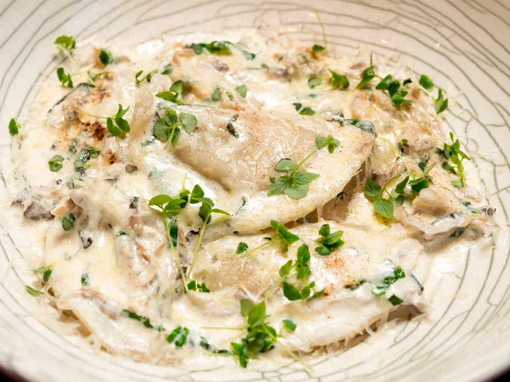 Вареники с картофелем, трюфелем и грибами