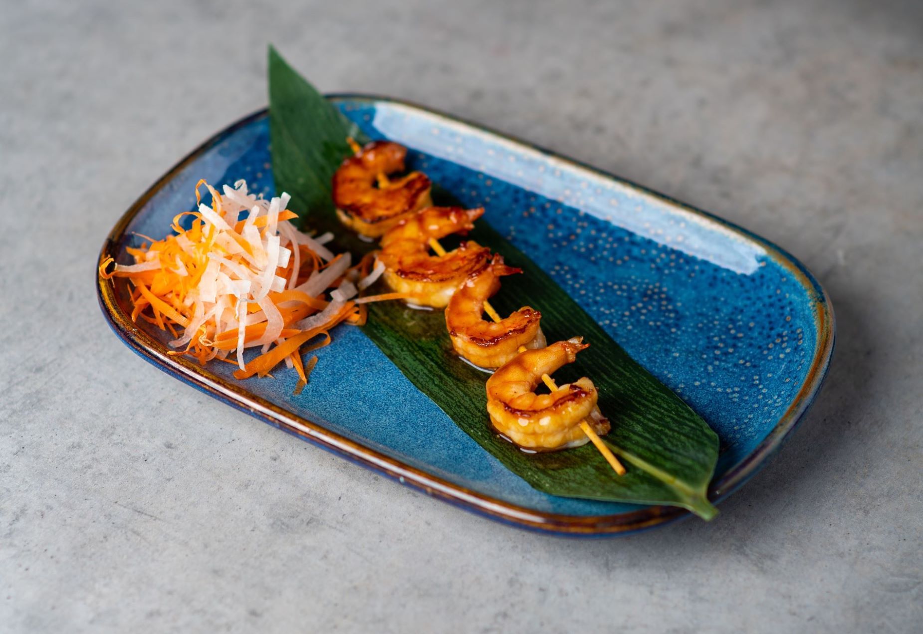 Якитори из креветок