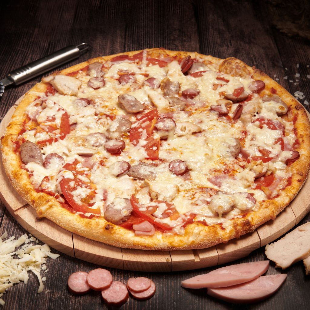 Мясное Ассорти D33 Пицца на тонком тесте