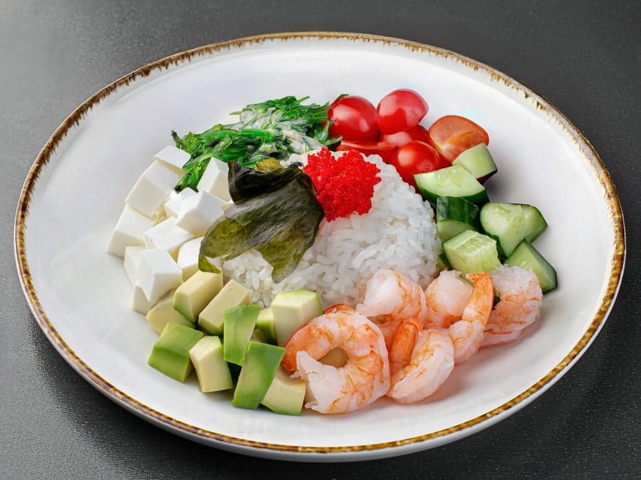 Поке с креветками