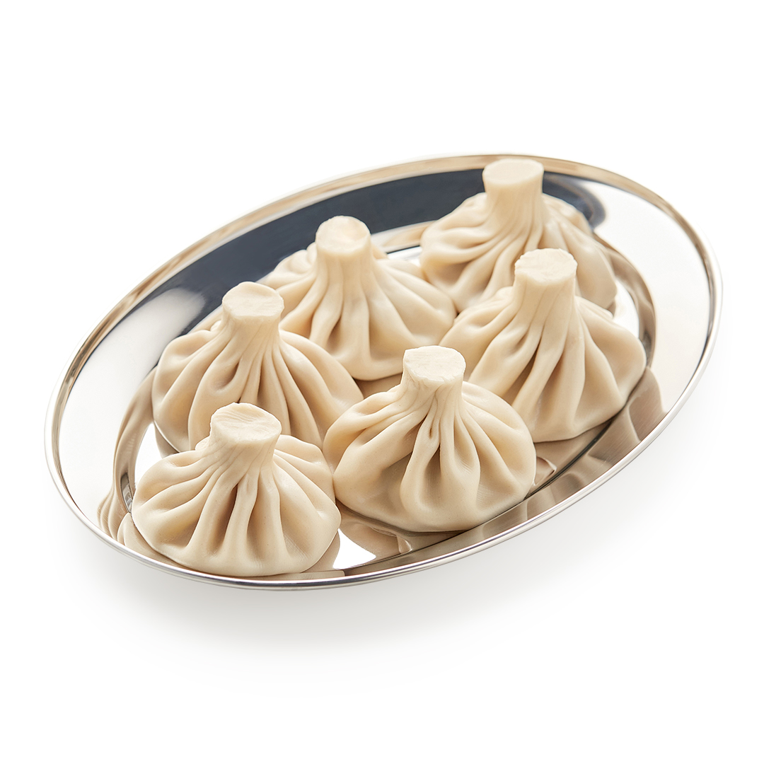 Хинкали с бараниной и зеленью