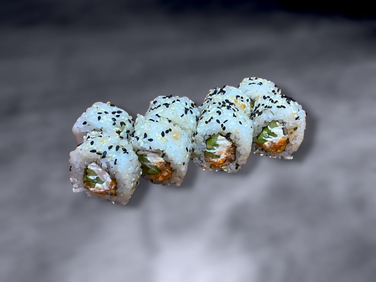 Жареный лосось в кунжуте