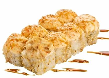 Запечённый ролл с креветками