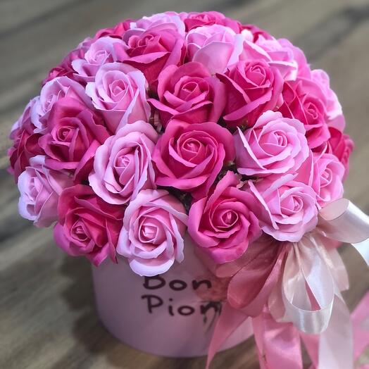 3 Композиция с мыльными розами