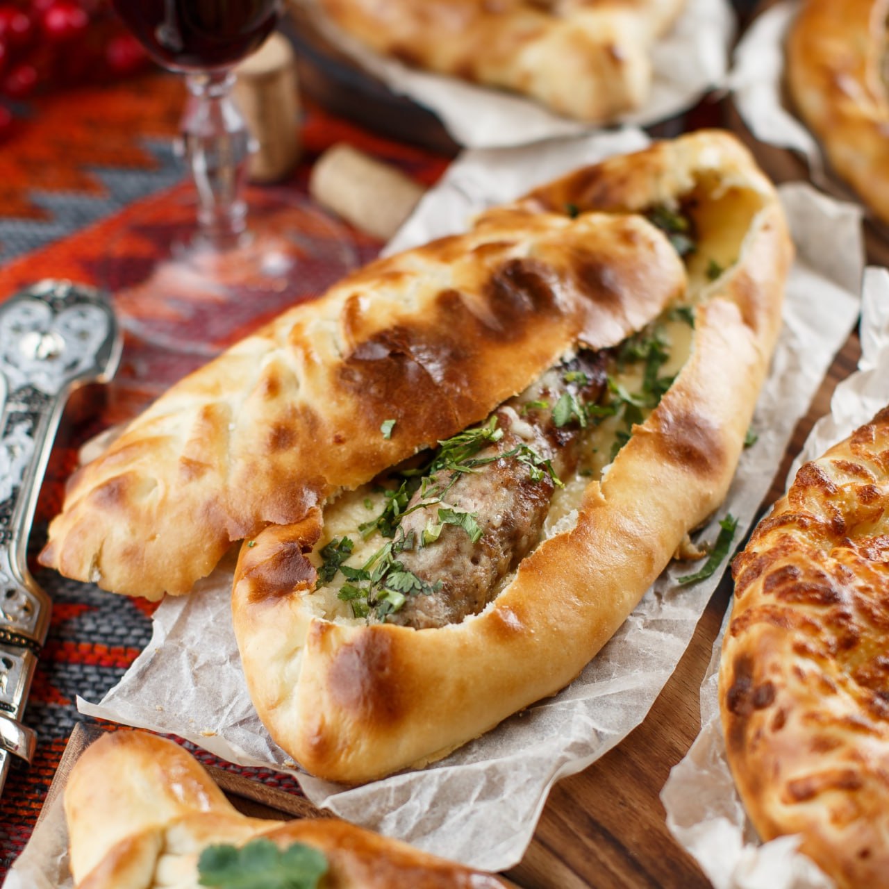 Хачапури с люля из цыплёнка