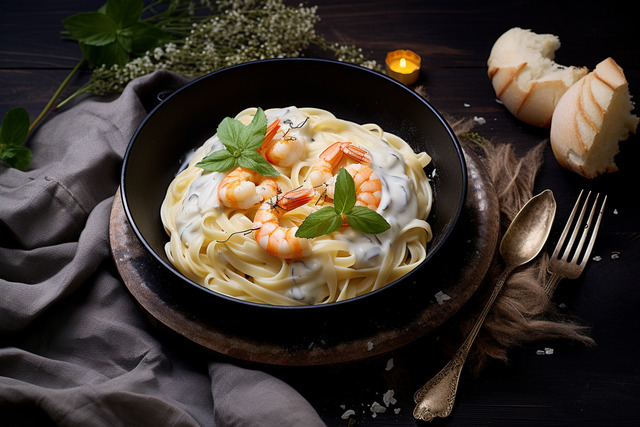 Паста с креветками