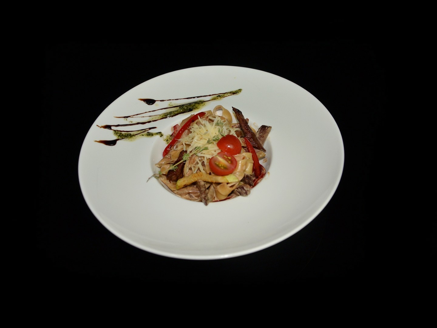 Паста с говядиной (фарфалле)