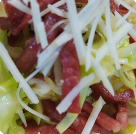 Салат с копченой капустой