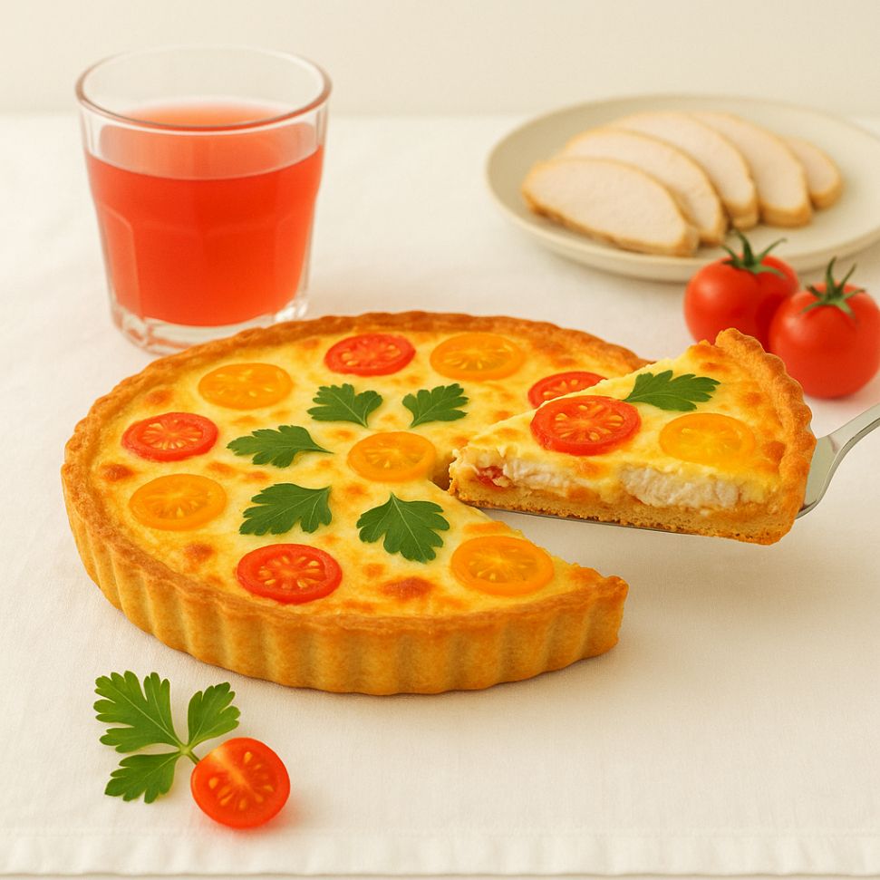 С курочкой и помидорками черри, большой