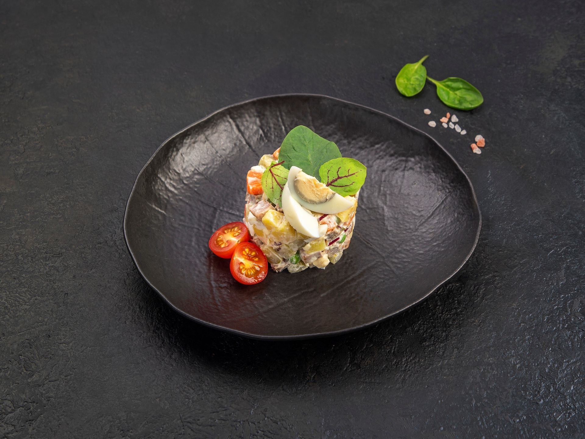 Оливье с говяжьим языком