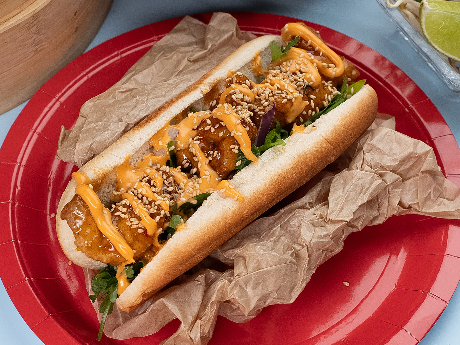 Хот дог с курицей