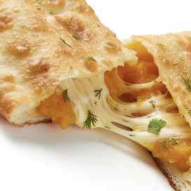 Тыквенный краш чебурек с тыквой, творожным сыром и орехами