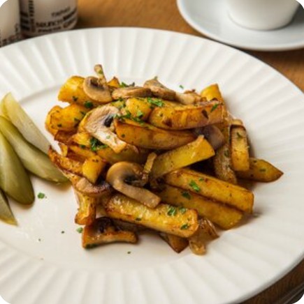 Жаренный картофель с грибами
