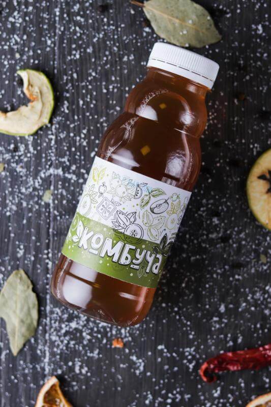 Комбуча яблоко-мята 300 мл