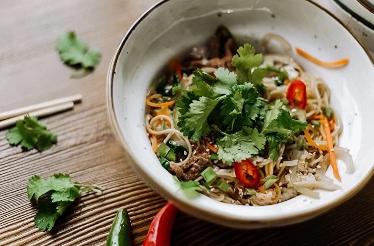 Вок рис с говядиной