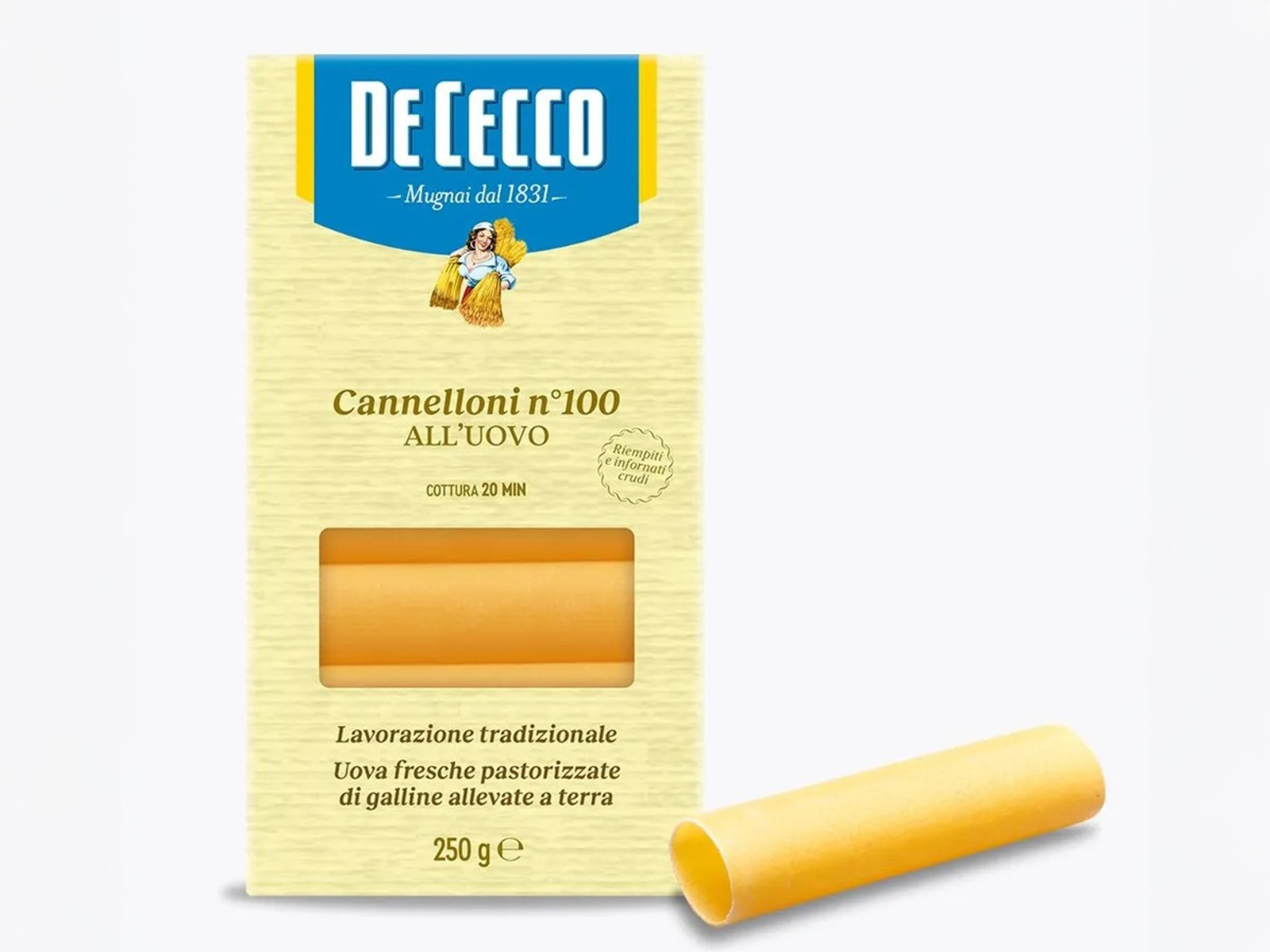 Паста De Cecco №100 Каннеллони с добавлением яйца