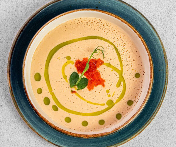 Крем суп из лосося