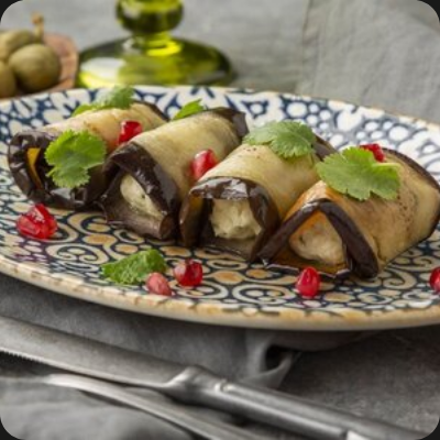 Рулетики из баклажанов с сыром