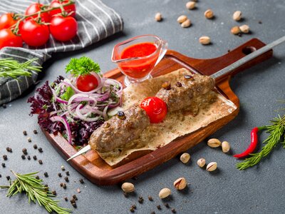 Шашлык с фисташками