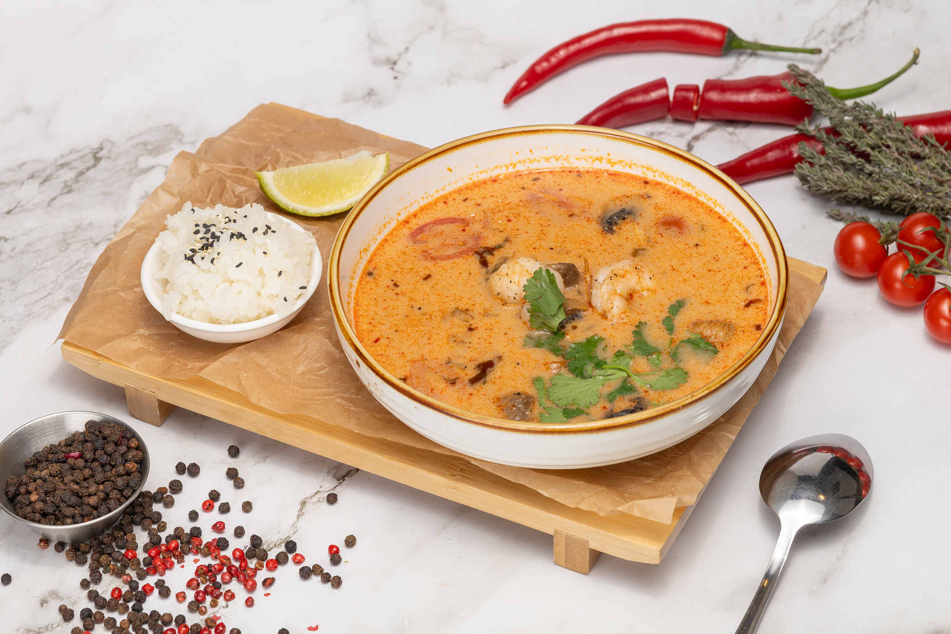 Том Ям с креветками