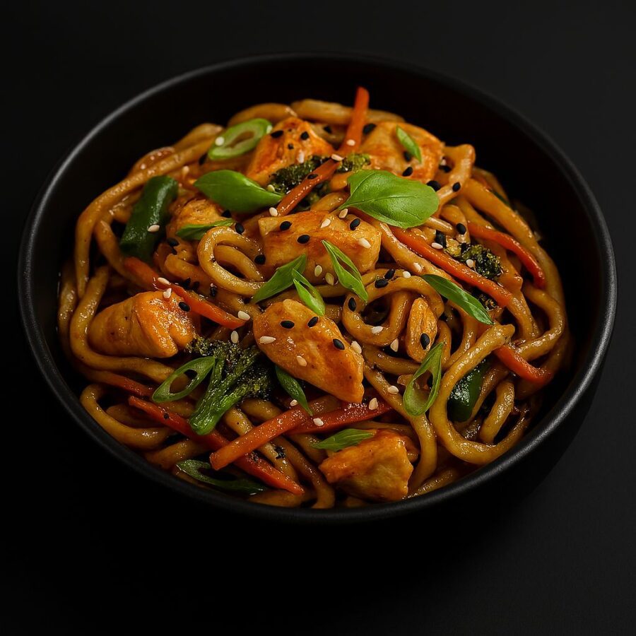 Лагманная лапша с морепродуктами