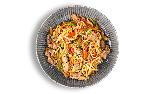 Удон со свининой (сливочный соус)