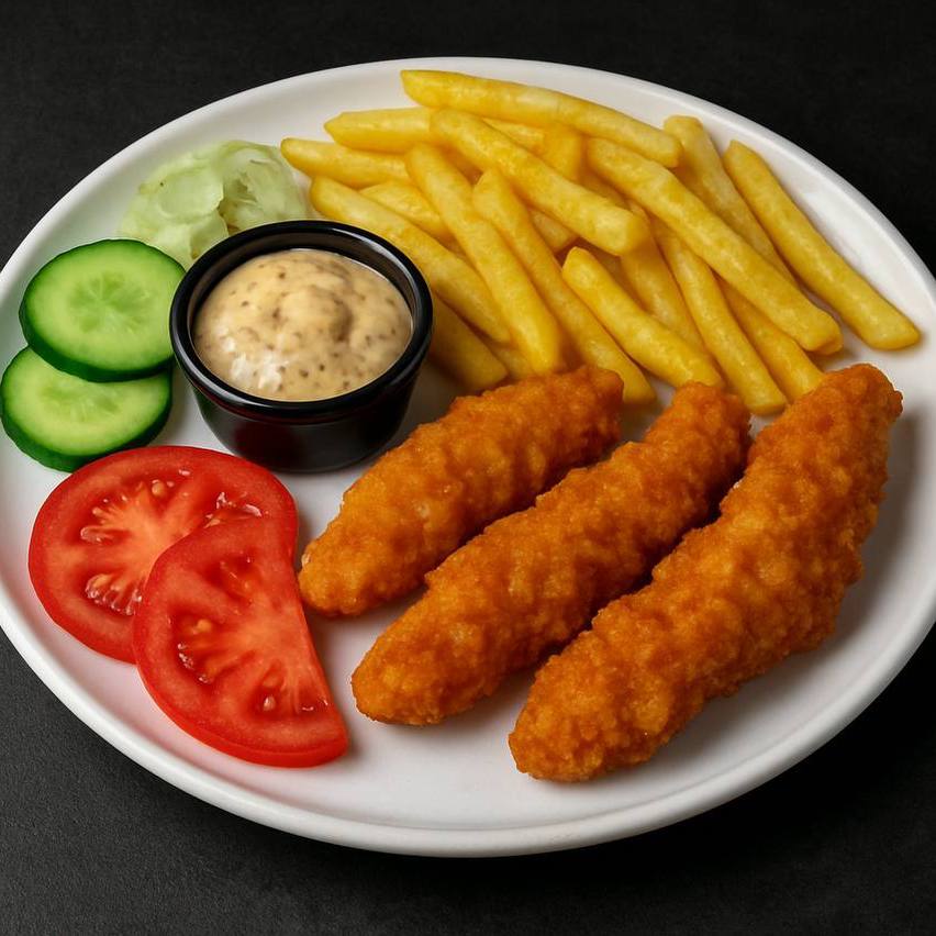 Комплексный обед с куриными стрипсами