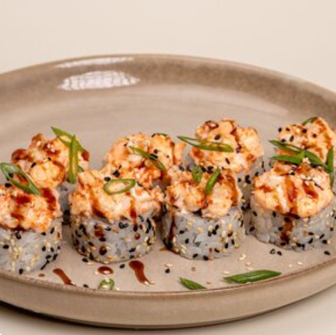 Запеченный ролл с креветкой