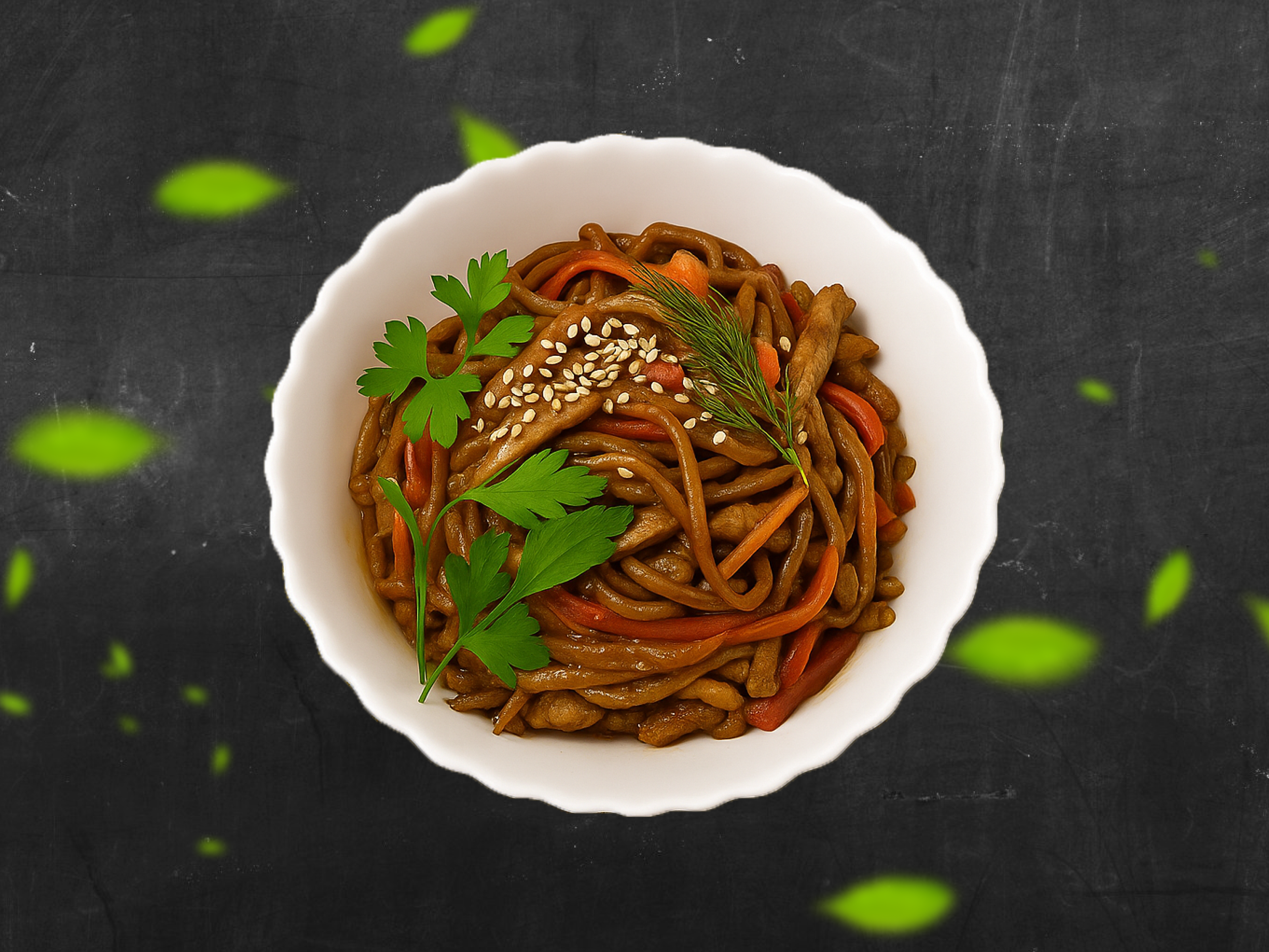 Лапша Соба с курицей