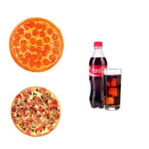 2 пиццы (30 см.) + Coca-Cola (0.5 л.)
