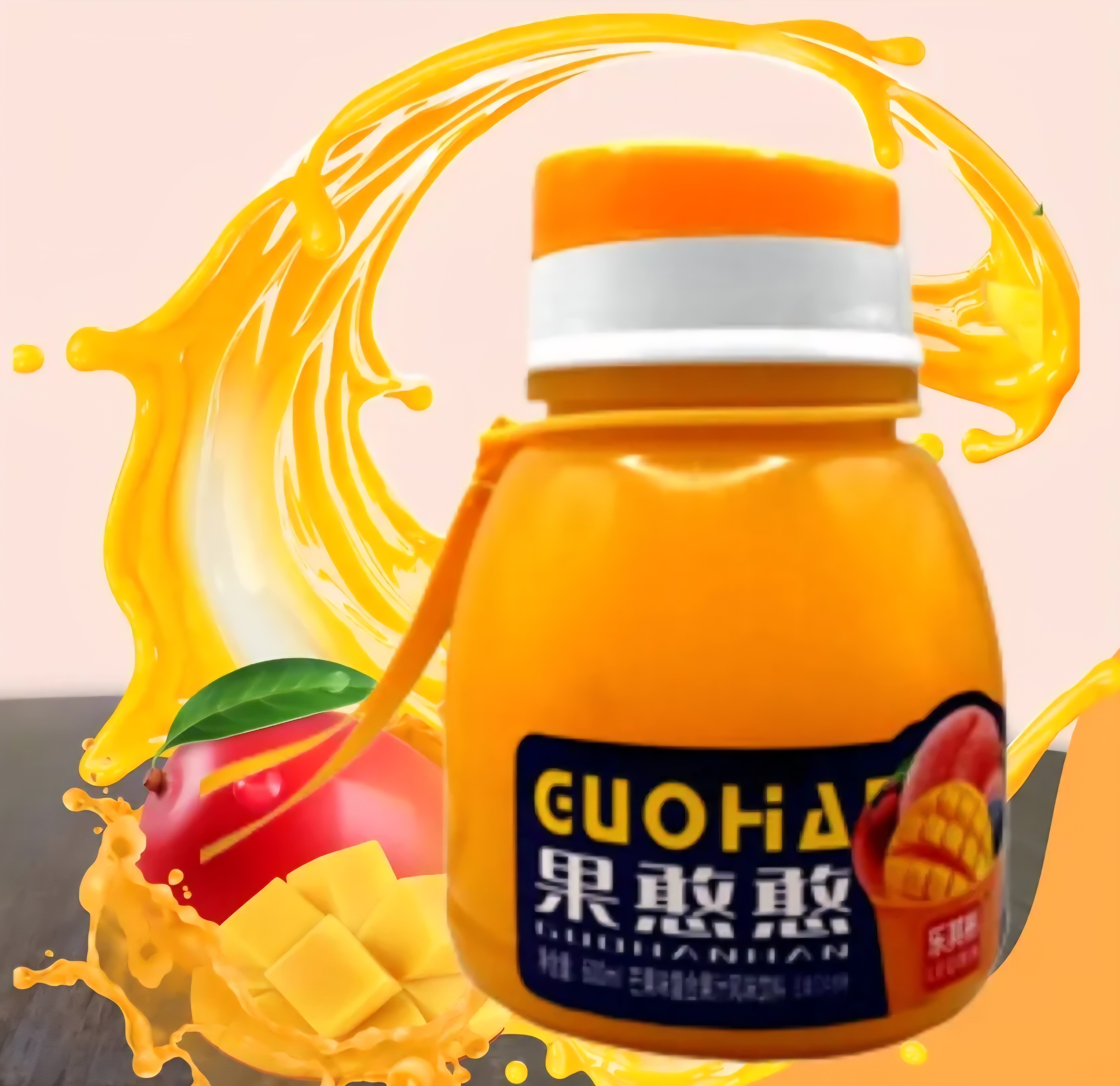 Бабл-ти Манго с кусочками кокоса 0.6 л