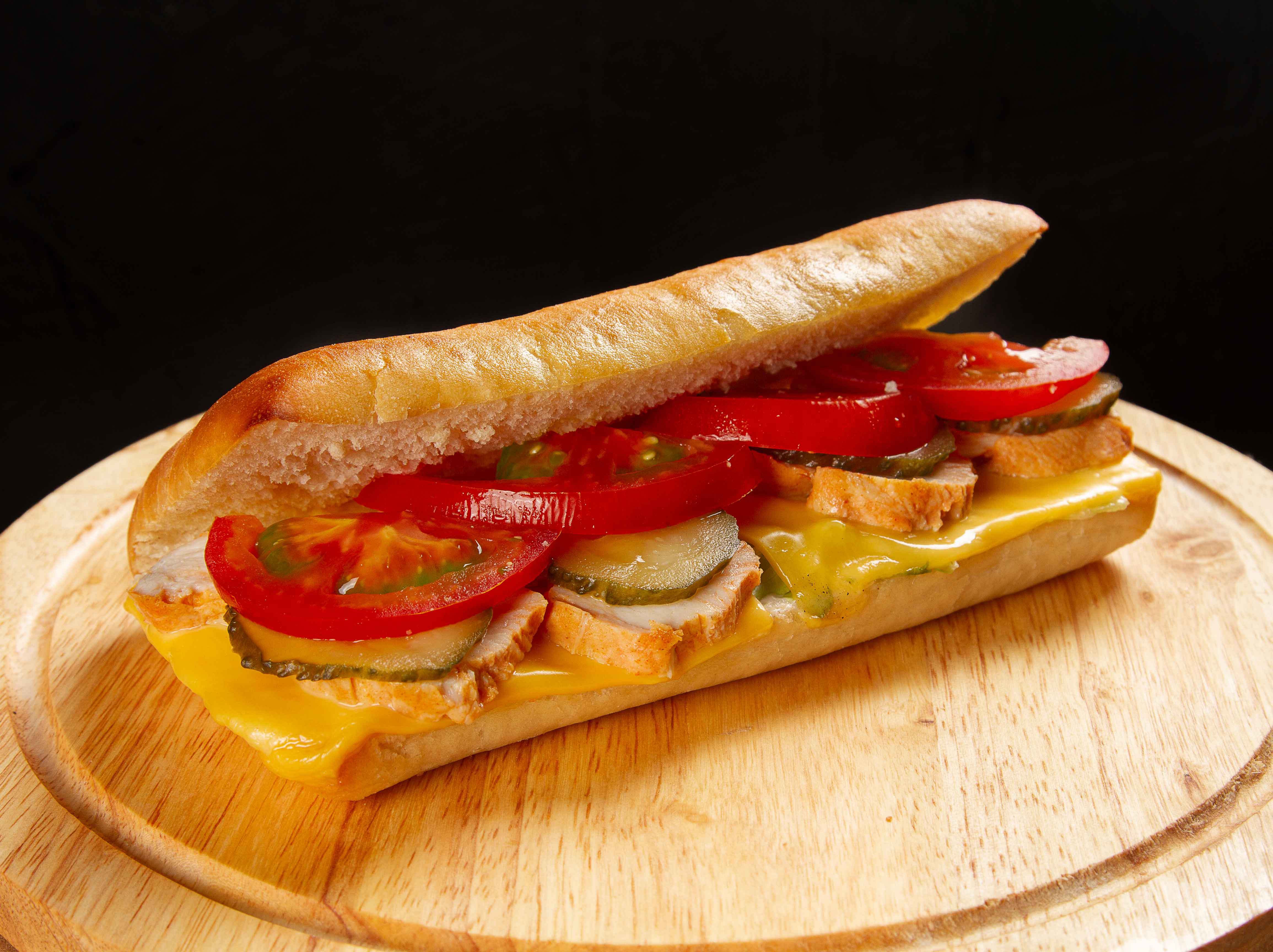 Чиабатта с курицей + карт. фри