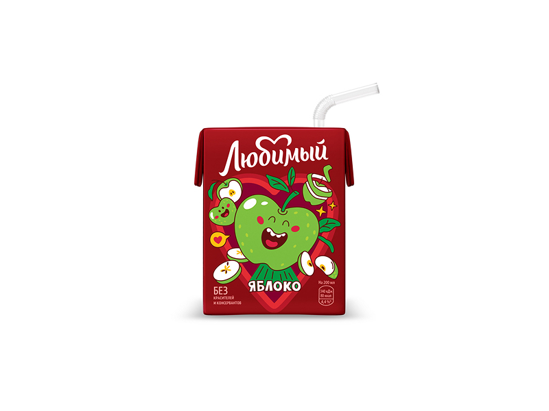 Сок Любимый Яблоко 0,2 л