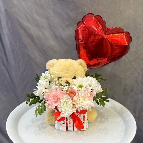 Мягкая игрушка Мишка со сладостями к 14 февраля