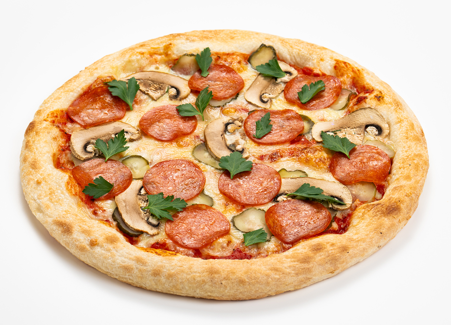 Пицца Пепперони по-деревенски 25 см Тонкое