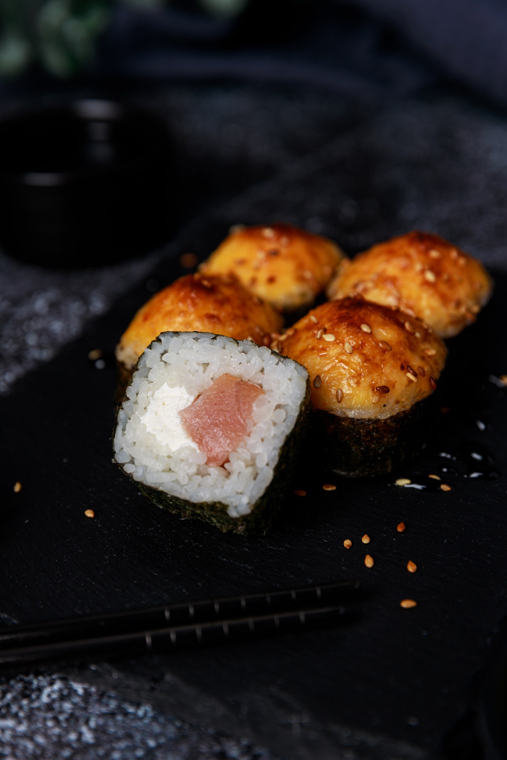 Запечённый копчённый лосось 5шт.