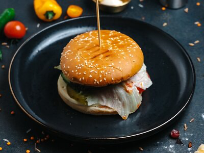 Бургер на мангале (котлета из курицы)