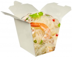 Фунчоза с морепродуктами и овощами