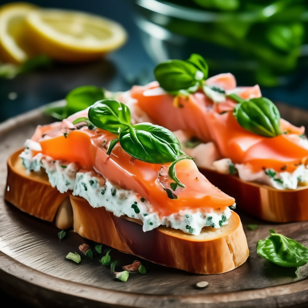 Брускетта с Форелью