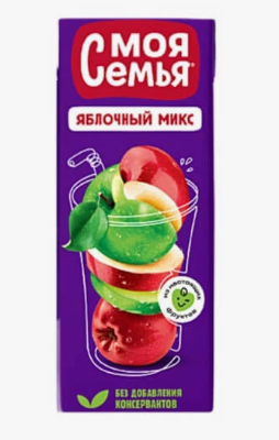 Сок «Моя семья» яблочный микс 0,2л