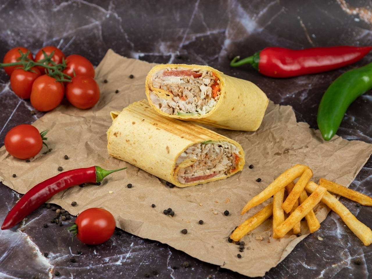 Шаурма по Мексиканский (острая)курица