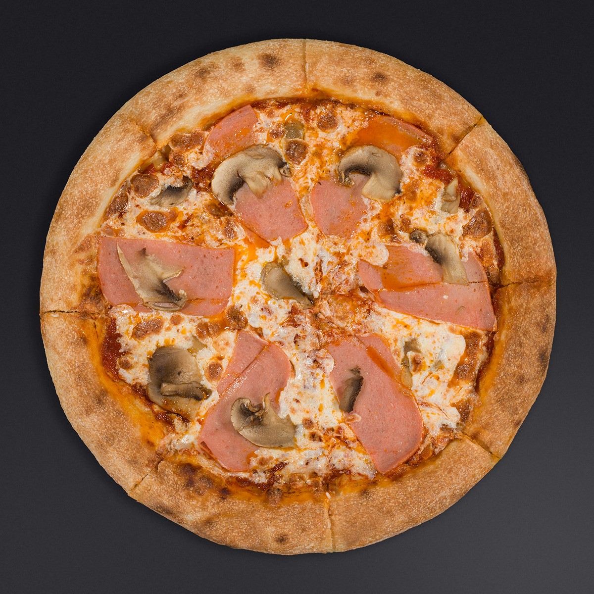 Грибы и ветчина