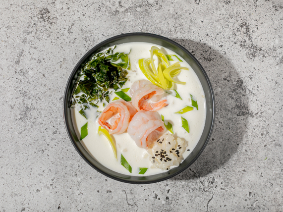 Сливочный суп с креветками