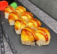 Запеченный с крабом в кунжуте 