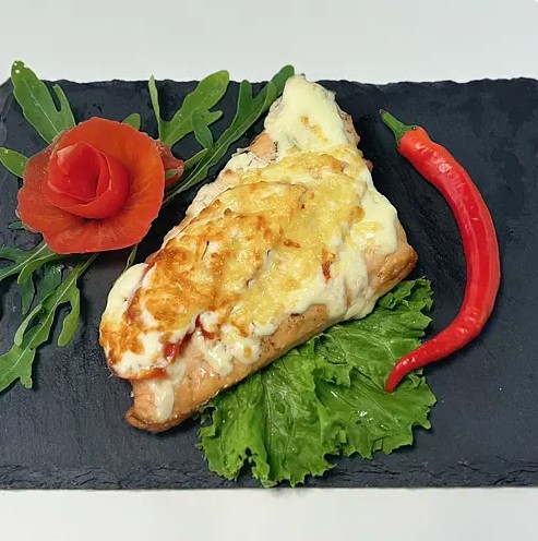 Филе кеты запечен. с овощами