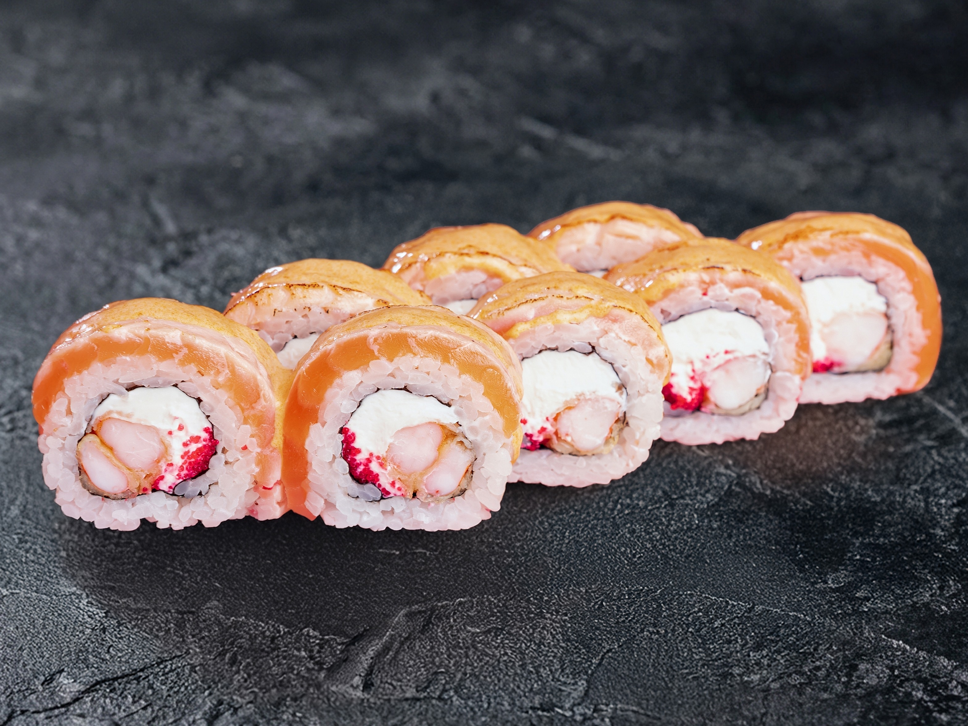 Роллы «Эби Чиз Сяке Фламбе»