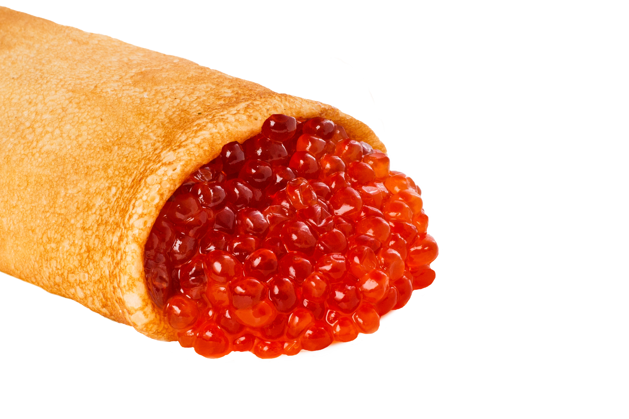Блин с красной икрой