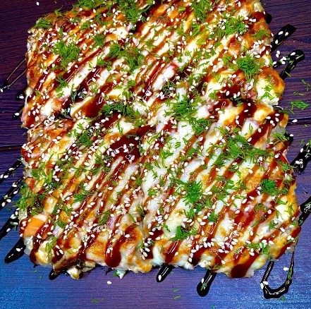 Пицца Японская пицца на рисе "Куриная"