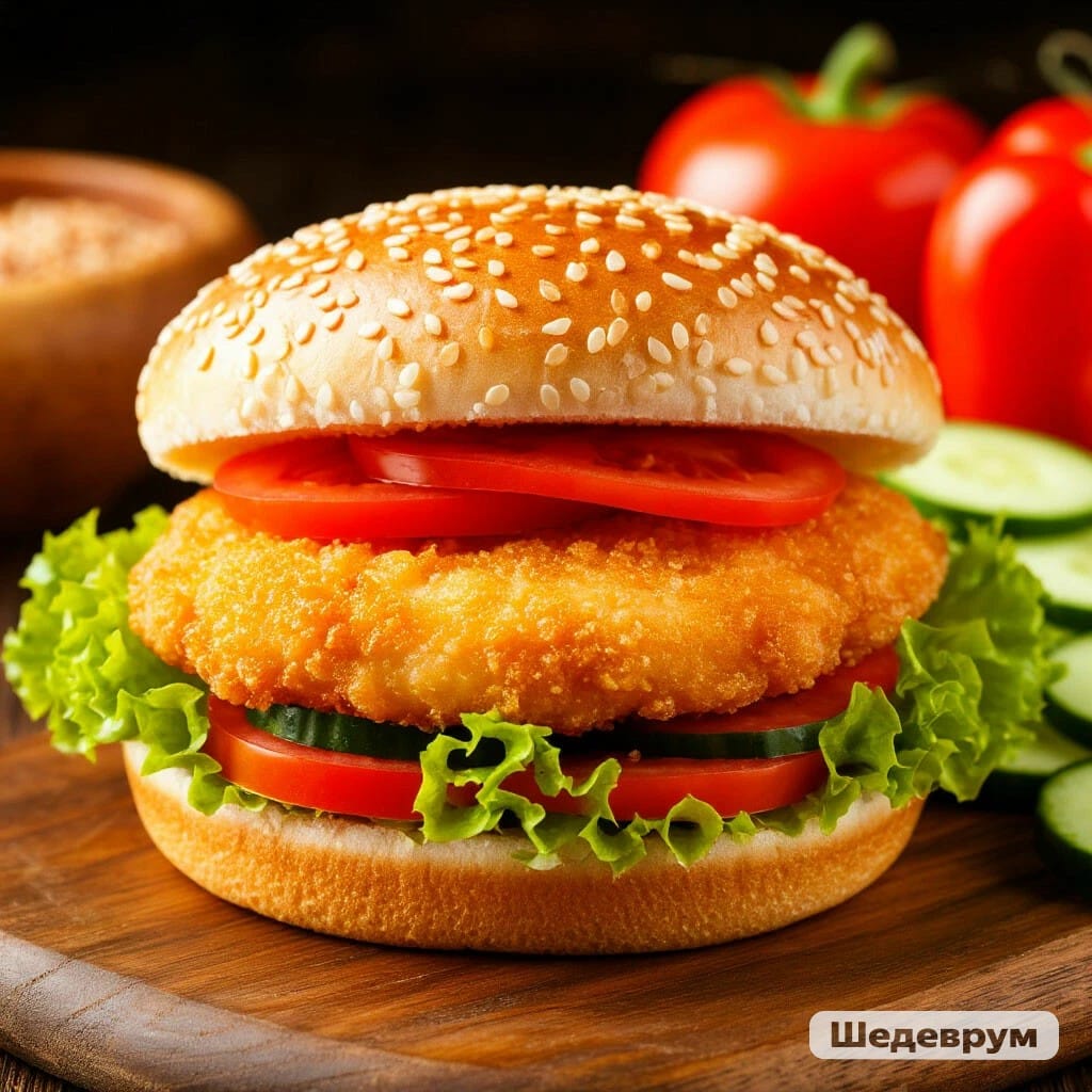 Фреш бургер с курочкой